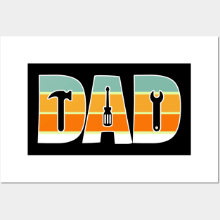 Retro Dad Mechanic Father's Day Posters and Art